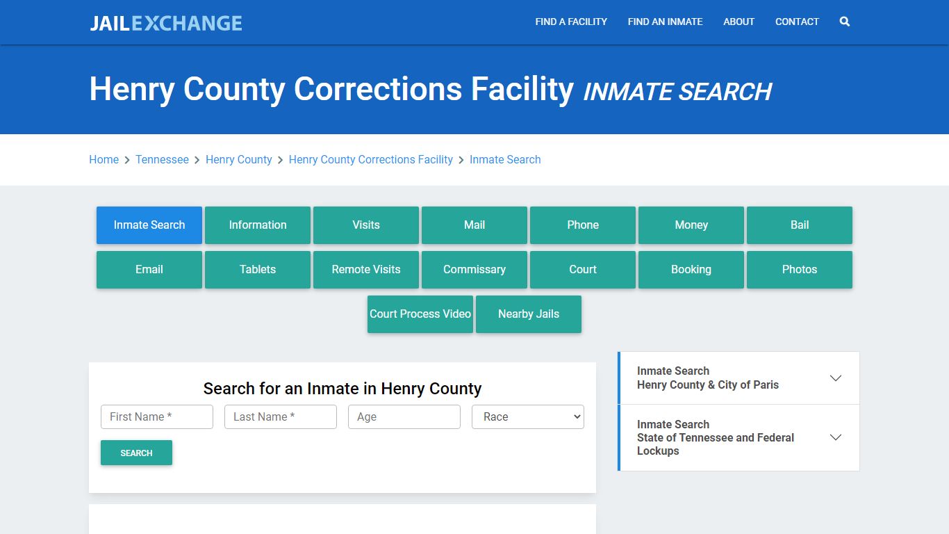 Henry County Corrections Facility Inmate Search - Jail Exchange